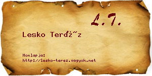 Lesko Teréz névjegykártya